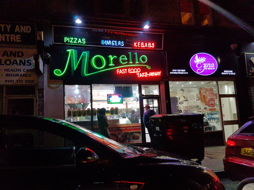 Morello fast food Takeaway Glasgow  burger